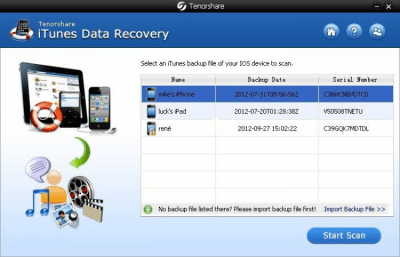 Capture d'écran de l'application Tenorshare iTunes Data Recovery - #2