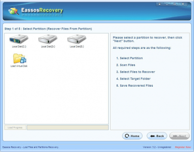 Capture d'écran de l'application Eassos Recovery Free - #2