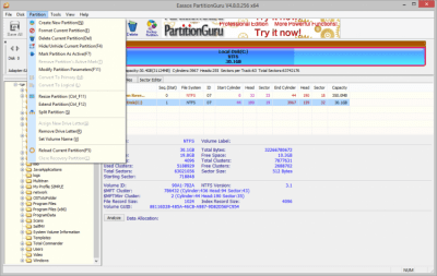 Capture d'écran de l'application DiskGenius (PartitionGuru) - #4