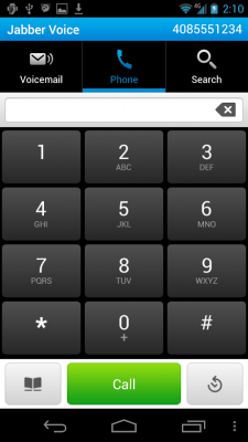 Capture d'écran de l'application Cisco Jabber Voice - #5