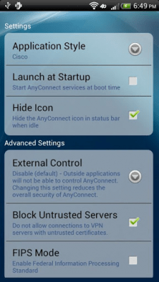 Capture d'écran de l'application HTC AnyConnect - #2