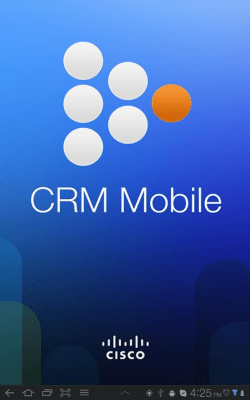 Capture d'écran de l'application Cisco CRM Partner Mobile - #1