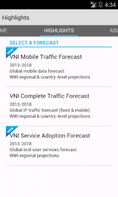 Capture d'écran de l'application Cisco VNI - #3