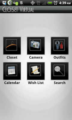 Capture d'écran de l'application ClosetVirtual - #1