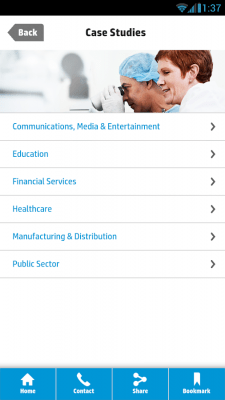 Capture d'écran de l'application HP Insights: Managed Services - #3