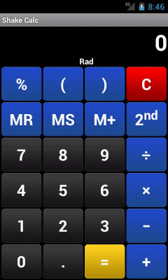 Capture d'écran de l'application Shake Calc - Calculator - #1