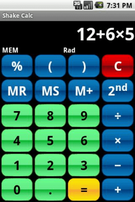 Capture d'écran de l'application Shake Calc - Calculator - #3