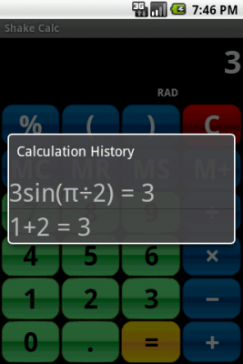Capture d'écran de l'application Shake Calc - Calculator - #4