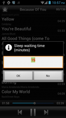 Capture d'écran de l'application Timer Music Player - #3