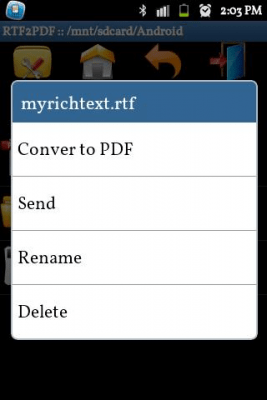 Capture d'écran de l'application RTF to PDF Converter - #2