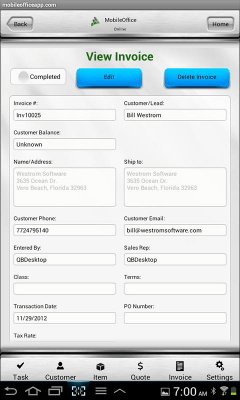 Capture d'écran de l'application Mobile Office Invoice - Quote - #6