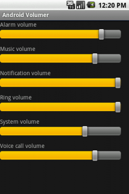 Capture d'écran de l'application Android Volumer - #2