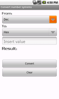 Capture d'écran de l'application Convert number systems - #1