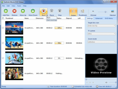 Capture d'écran de l'application Sothink Movie DVD Maker - #1