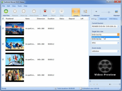 Capture d'écran de l'application Sothink Movie DVD Maker - #3