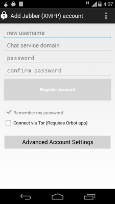 Capture d'écran de l'application ChatSecure - #3