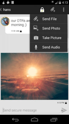 Capture d'écran de l'application ChatSecure - #4