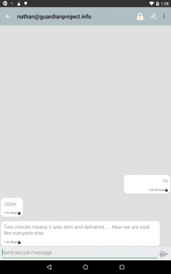Capture d'écran de l'application ChatSecure - #10
