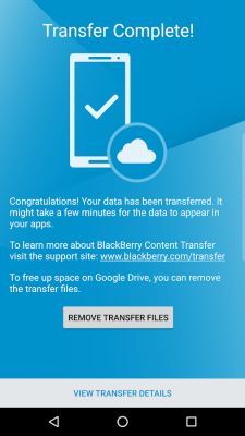 Capture d'écran de l'application BlackBerry Content Transfer - #1