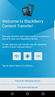 Capture d'écran de l'application BlackBerry Content Transfer - #6