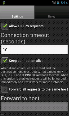 Capture d'écran de l'application Proxy Server - #3