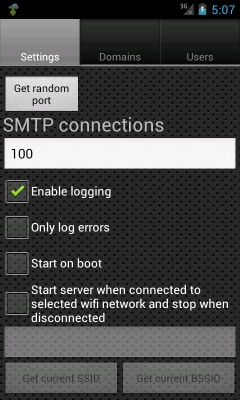 Capture d'écran de l'application Email Server - #4