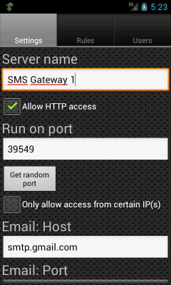 Capture d'écran de l'application SMS Gateway Ultimate - #2