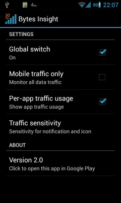 Capture d'écran de l'application Bytes Insight - #3