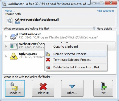 Capture d'écran de l'application LockHunter - #3