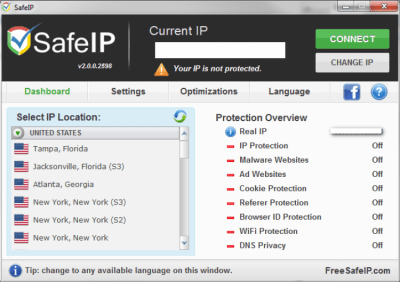 Capture d'écran de l'application SafeIP - #2