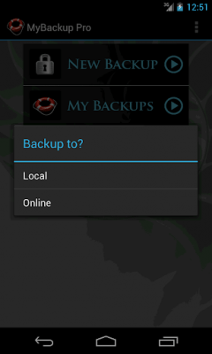 Capture d'écran de l'application My Backup Root - #6