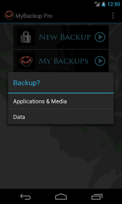 Capture d'écran de l'application My Backup Root - #23