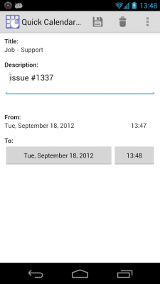 Capture d'écran de l'application Quick Calendar Event Free - #3