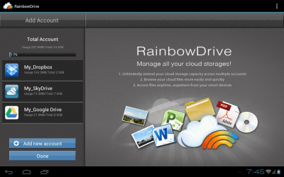 Capture d'écran de l'application RainbowDrive - #3