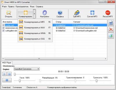 Capture d'écran de l'application MIDI to MP3 Converter - #2