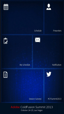 Capture d'écran de l'application CFSummit2013 - #1
