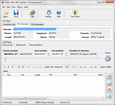 Capture d'écran de l'application Direct WAV MP3 Splitter - #2
