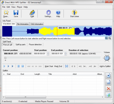 Capture d'écran de l'application Direct WAV MP3 Splitter - #3