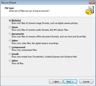 Capture d'écran de l'application Recuva Portable - #5