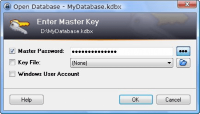 Capture d'écran de l'application KeePass Classic Edition Portable - #2