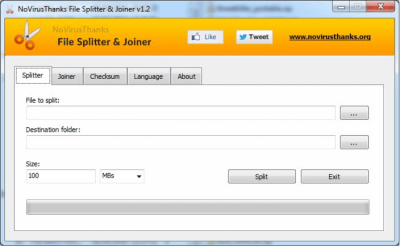 Capture d'écran de l'application File Splitter & Joiner Portable - #1