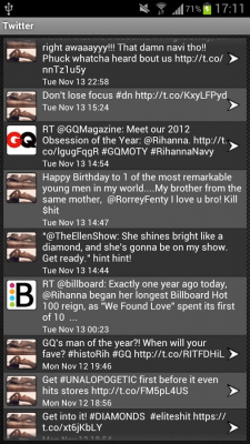 Capture d'écran de l'application Rihanna Unofficial! - #2