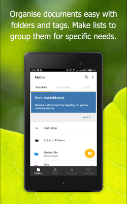 Capture d'écran de l'application allDox - documents organized - #8