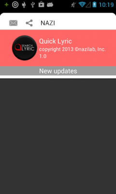 Capture d'écran de l'application Lyric Search - #8