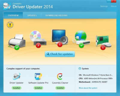 Capture d'écran de l'application Carambis Driver Updater - #1