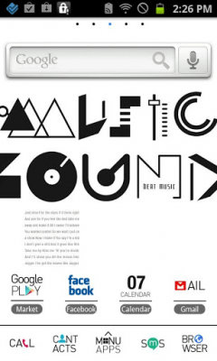 Capture d'écran de l'application Typo White GOLauncher EX Theme - #3