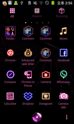 Capture d'écran de l'application Cyber Pink GOLauncher EX Theme - #2