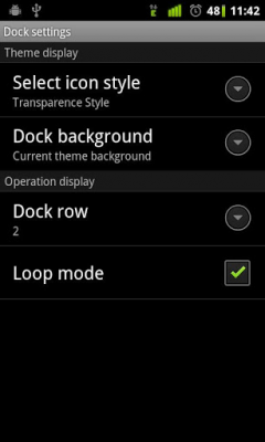 Capture d'écran de l'application Transparence Dock GO Launcher - #2