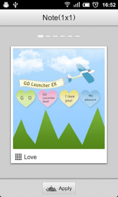 Capture d'écran de l'application GO Note Widget Love Theme - #4