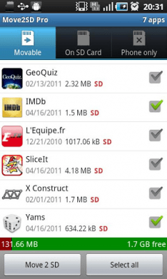 Capture d'écran de l'application Move 2 SD - #3